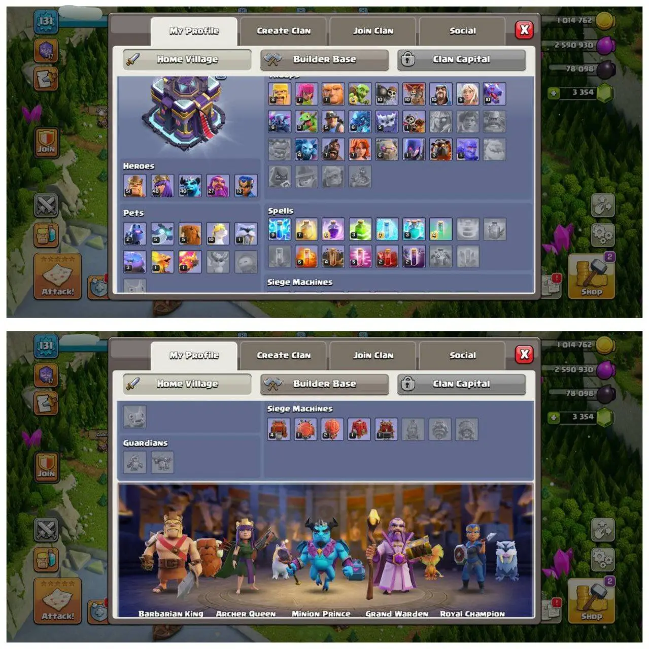 {60% DISCOUNT} TH15 HALF MAX ID⚡️2 EPIC EQUIPMENT⚡️XP-131⚡️HERO 51-48-40-27-13⚡️500 GEMS NAME CHANGE⚡️ 1108 CWL MEDALS⚡️ MAGIC ITEMS⚡️OP LAB⚡️INSTANT DELIVERY 🚚