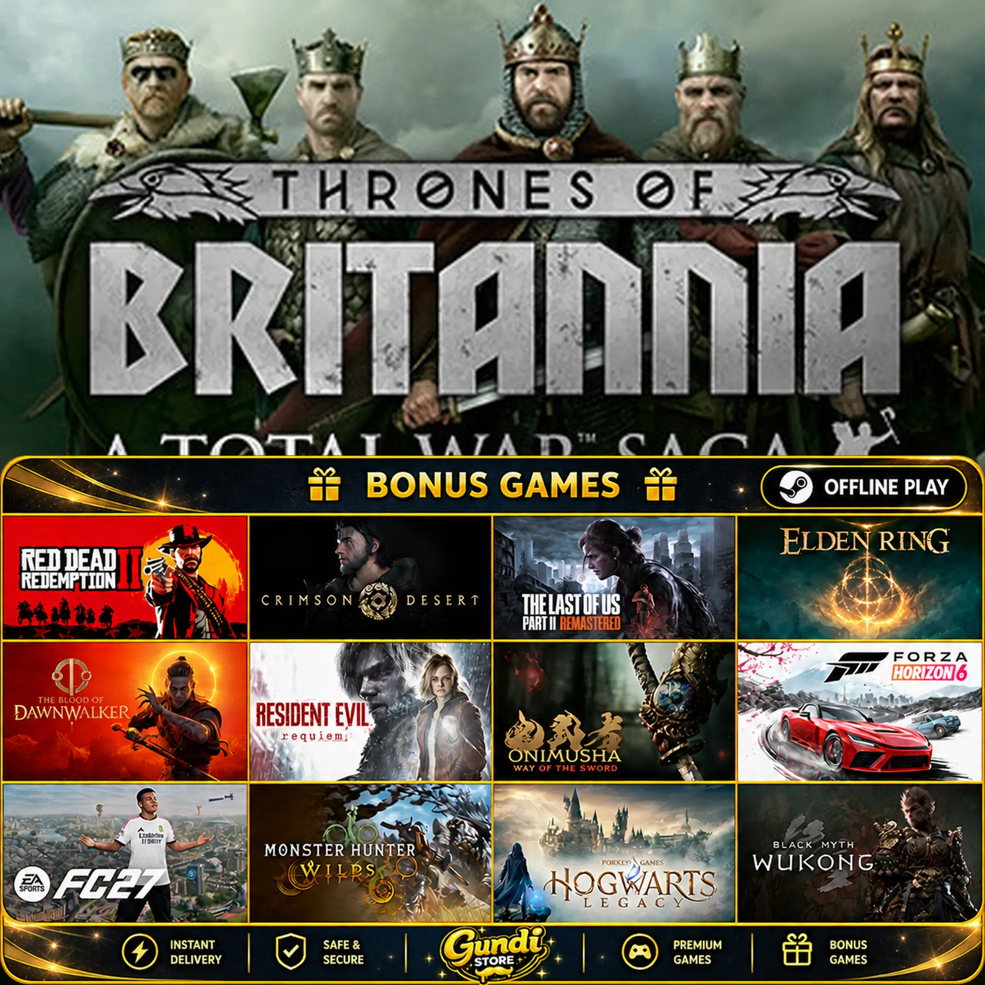 [AUTO CODE] - A Total War Saga_ THRONES OF BRITANNIA + BONUS GAME