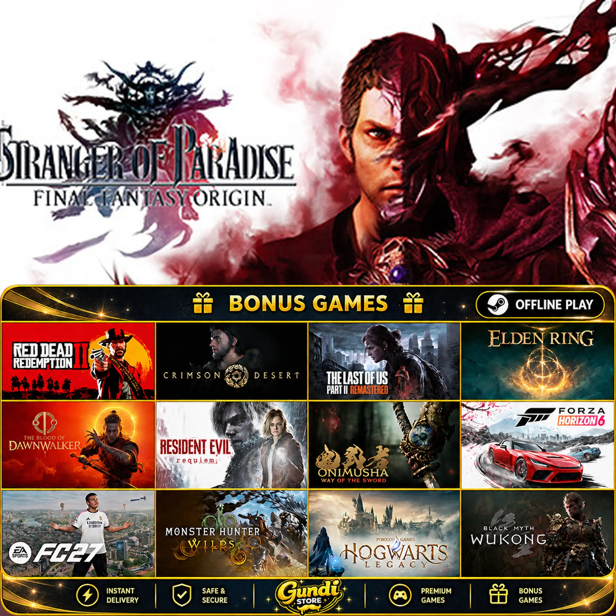 [AUTO CODE] - STRANGER OF PARADISE FINAL FANTASY ORIGIN + BONUS GAME