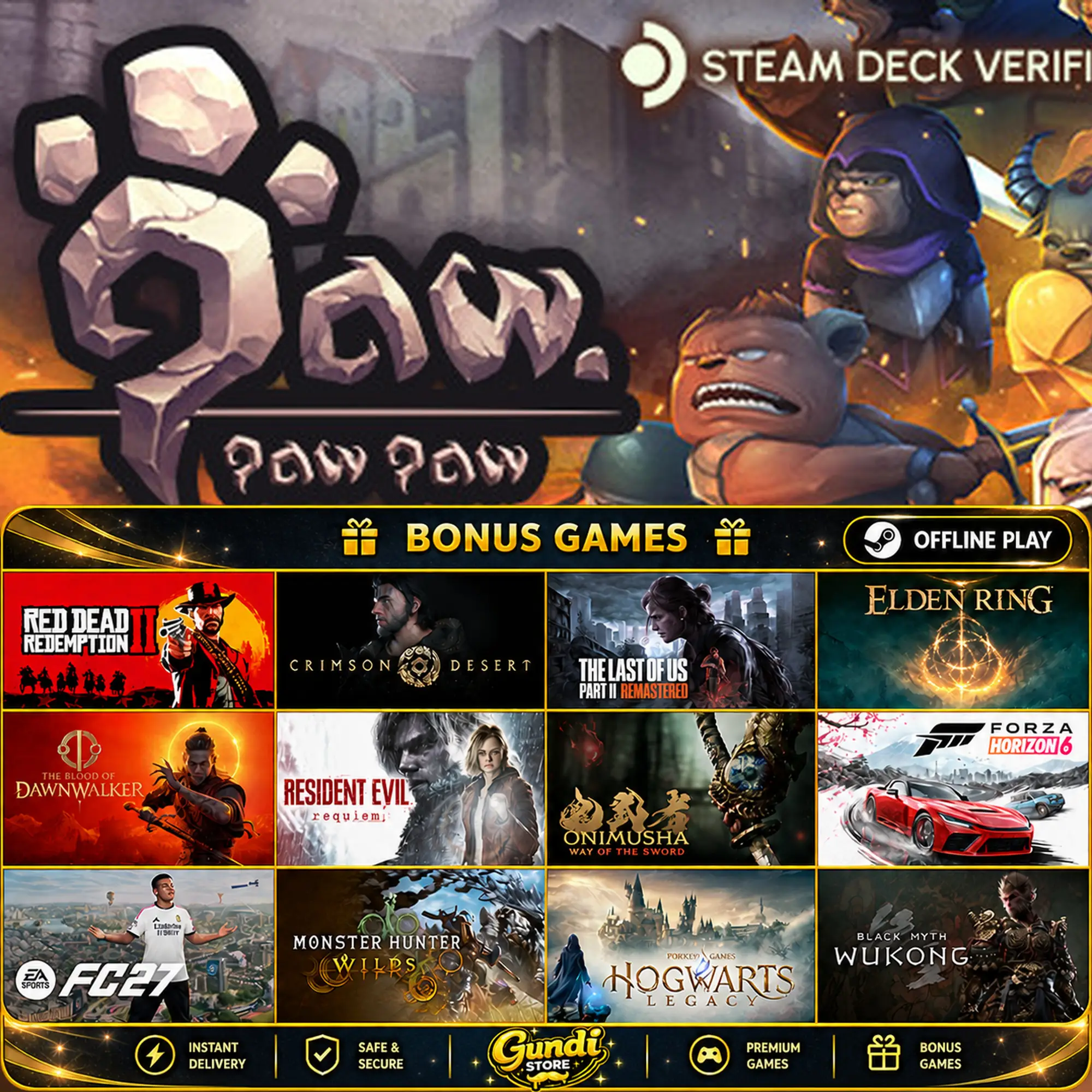 [AUTO CODE] - Paw Paw Paw + BONUS GAME