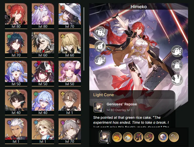 EU - Trailblaze Level: 61 - 33 CHARACTERS - Robin - Himeko - Castorice - The Dahlia - Blade - Boothill - Luocha - Sparkle - Fu Xuan - Dan Heng • Permansor Terrae - Robin • Summeretto - Welt
