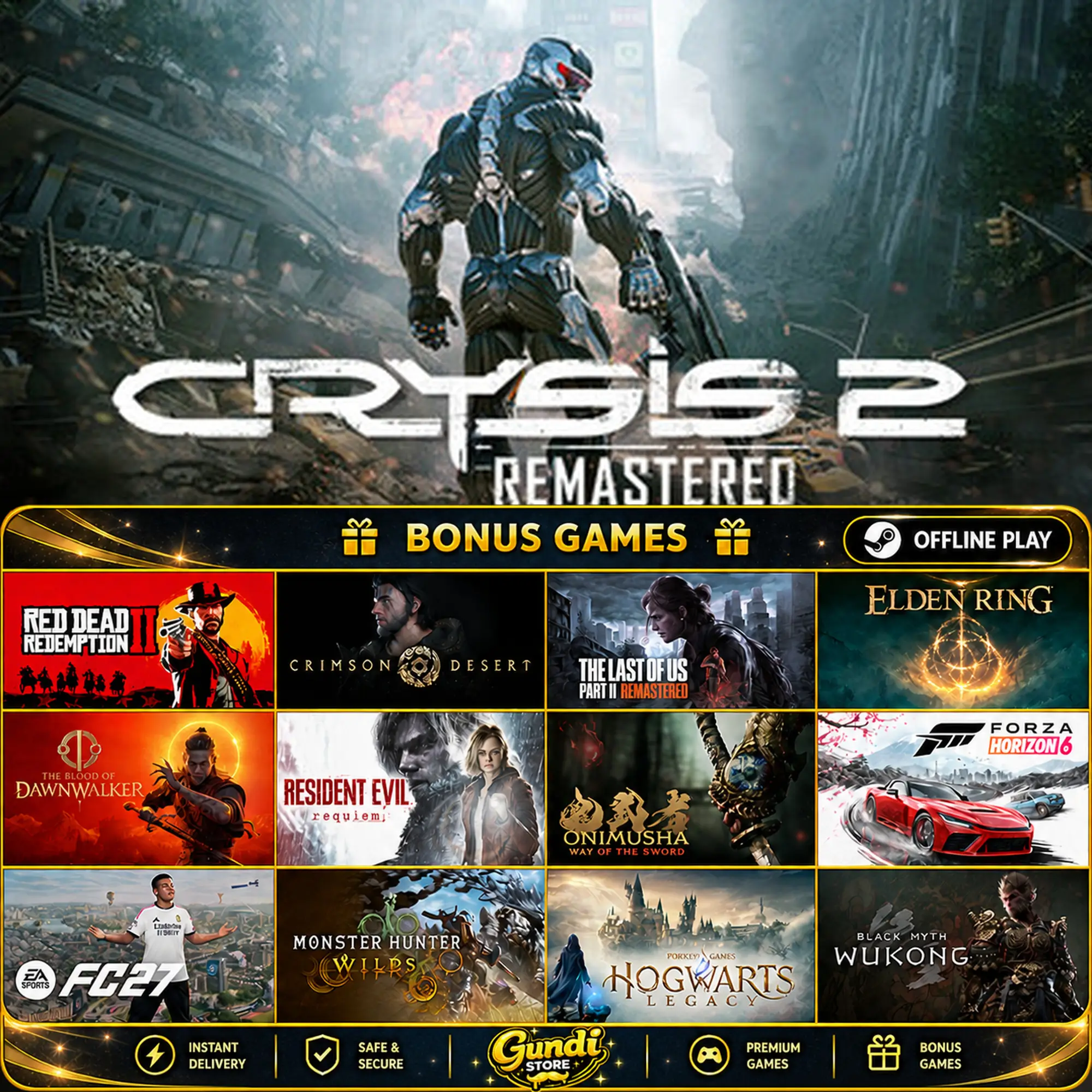 [AUTO CODE] - Crysis 2 Remastered + BONUS GAME