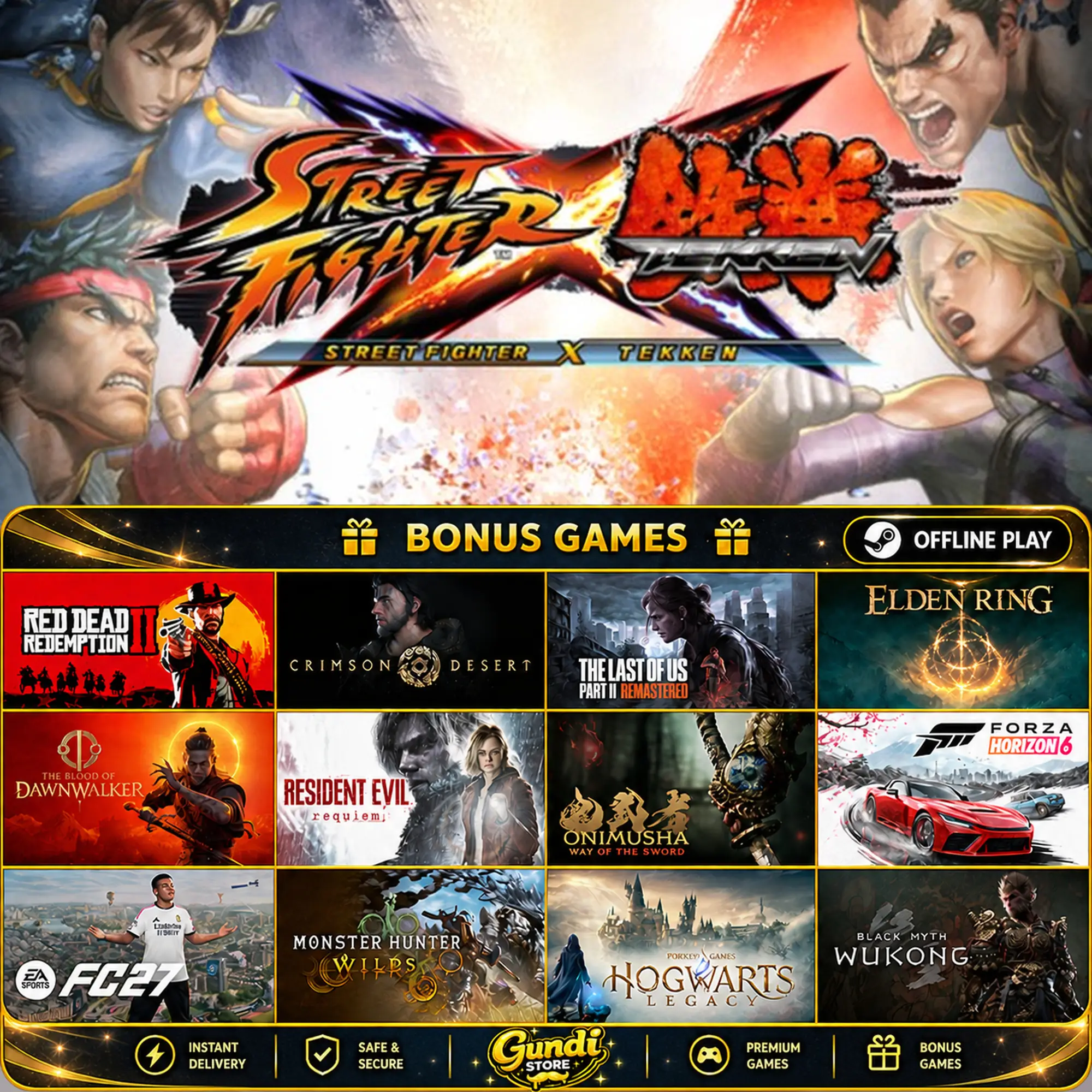 [AUTO CODE] - Street Fighter X Tekken + BONUS GAME