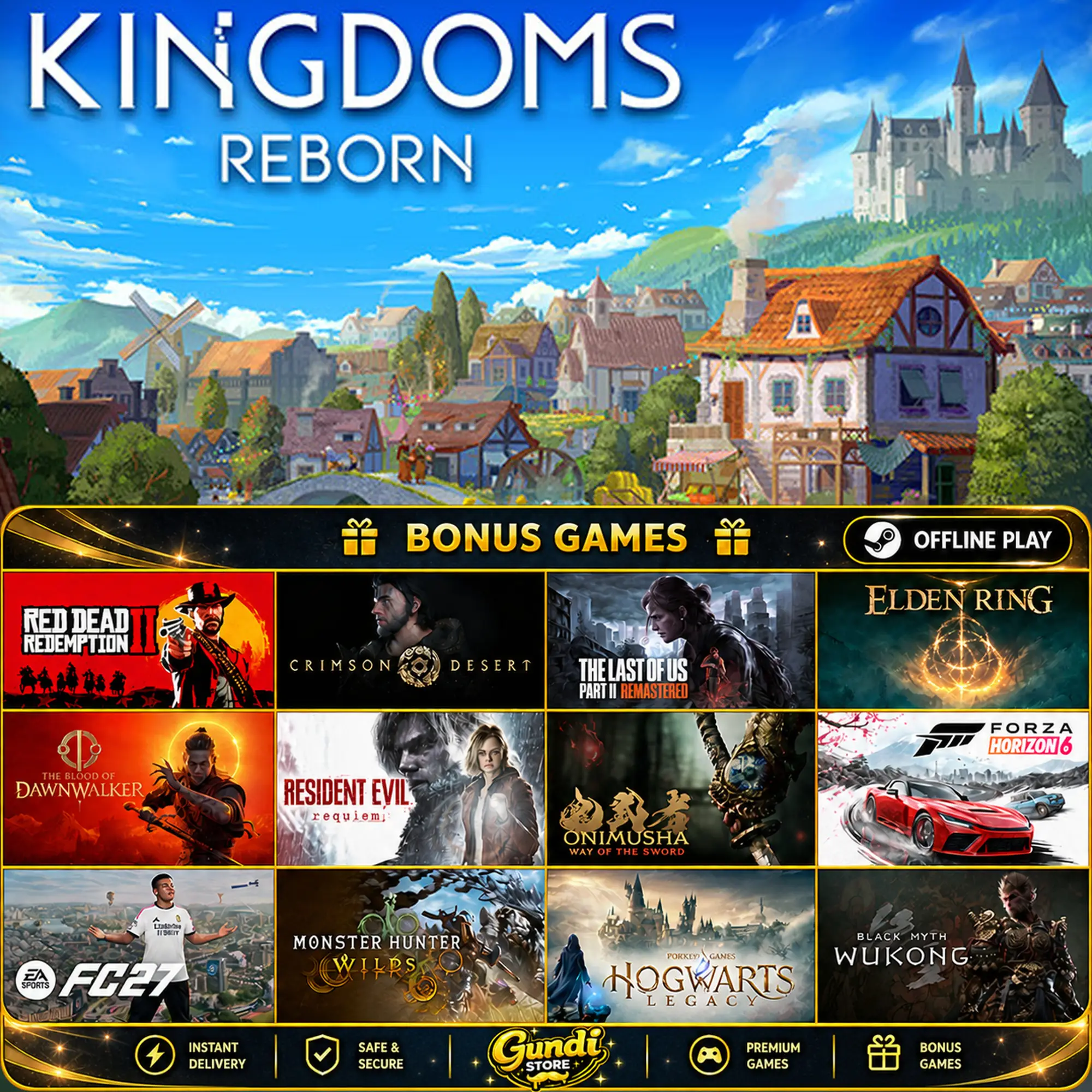 [AUTO CODE] - Kingdoms Reborn + BONUS GAME