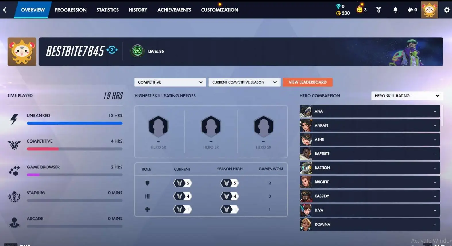 Overwatch 2 - Triple Silver - Level 80 - Silver Rank in Damage, Support, and Tank - Phone Verified Battle.net - United States Region