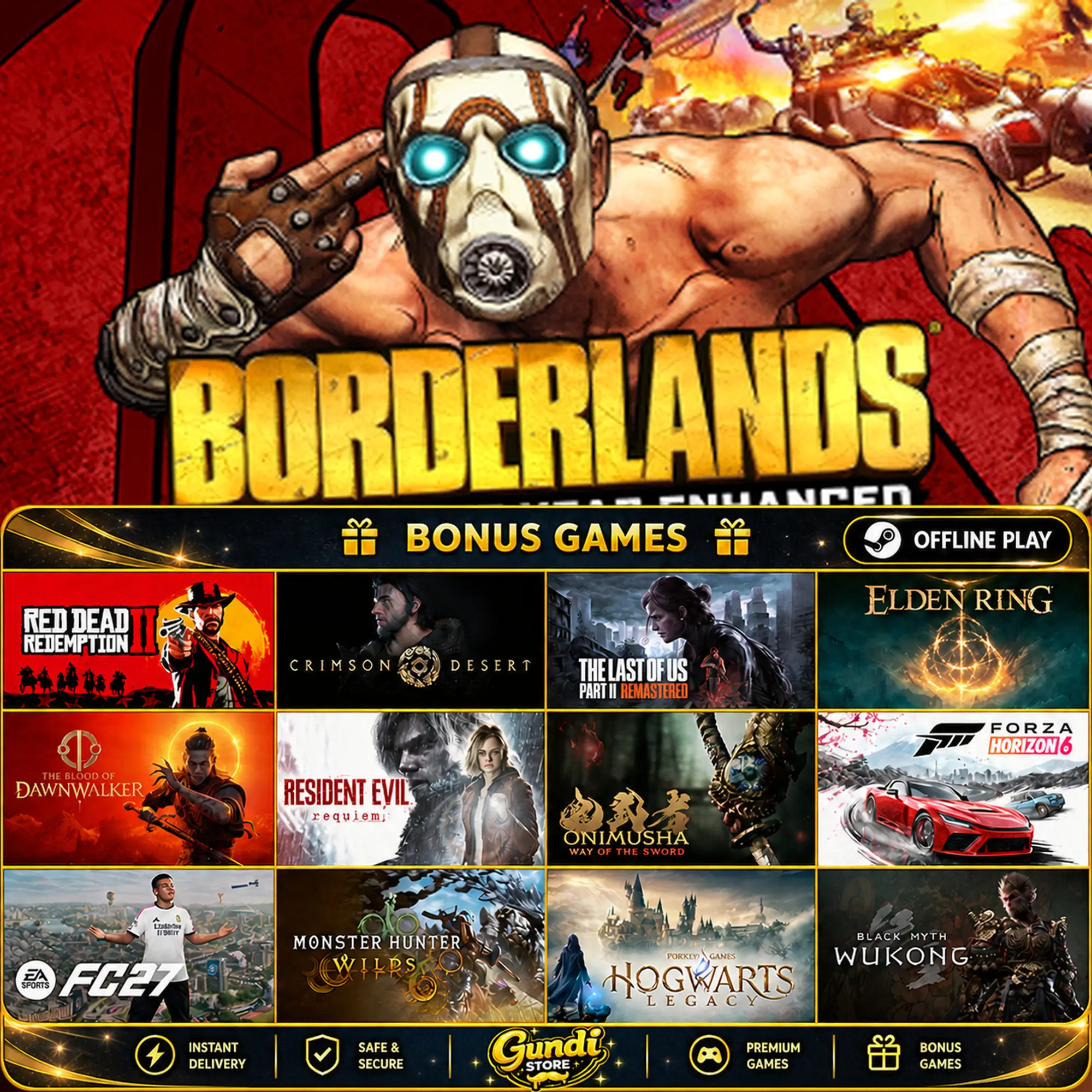 [AUTO CODE] - Borderlands Game of the Year Enhanced + BONUS GAME