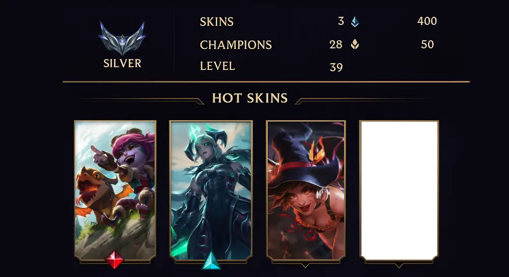 SILVER IV - 39 LVL - 3 SKIN