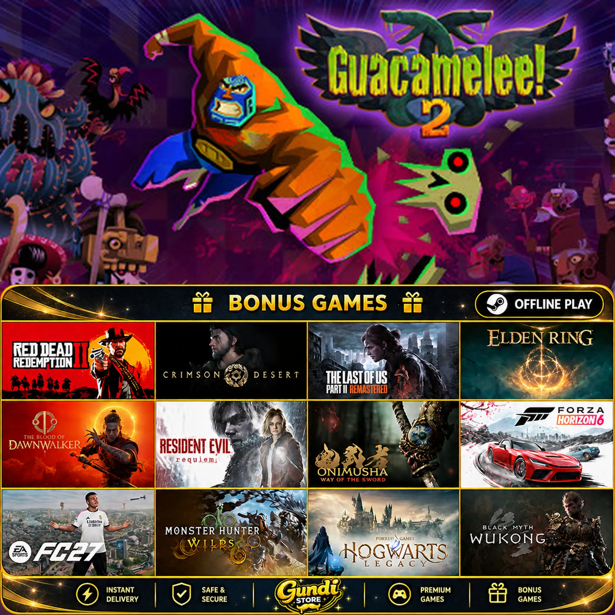 [AUTO CODE] - Guacamelee! 2 + BONUS GAME
