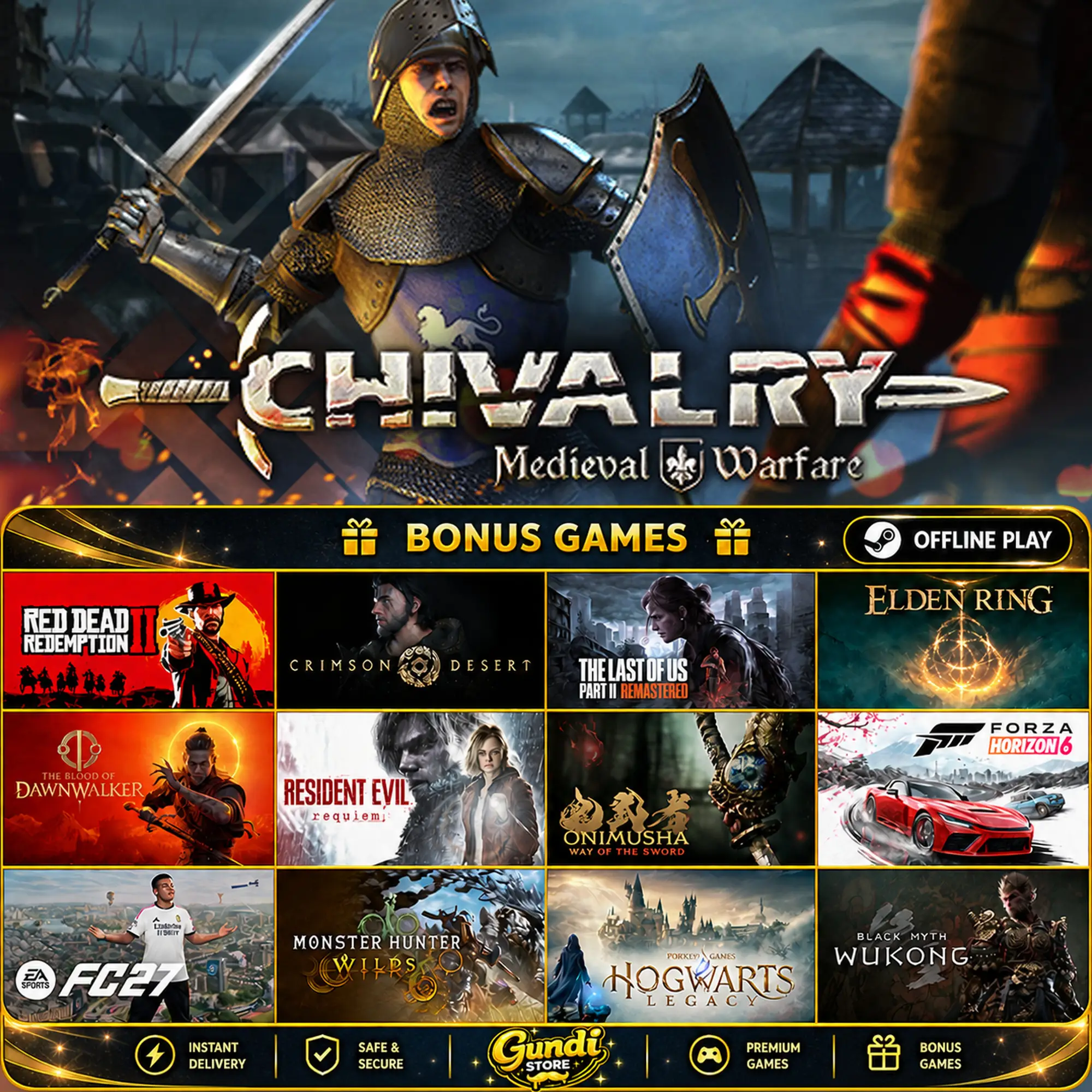 [AUTO CODE] - Chivalry_ Medieval Warfare + BONUS GAME