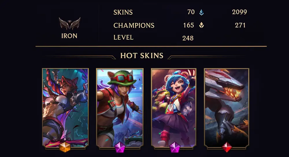 IRON I - 248 LVL - 70 SKIN