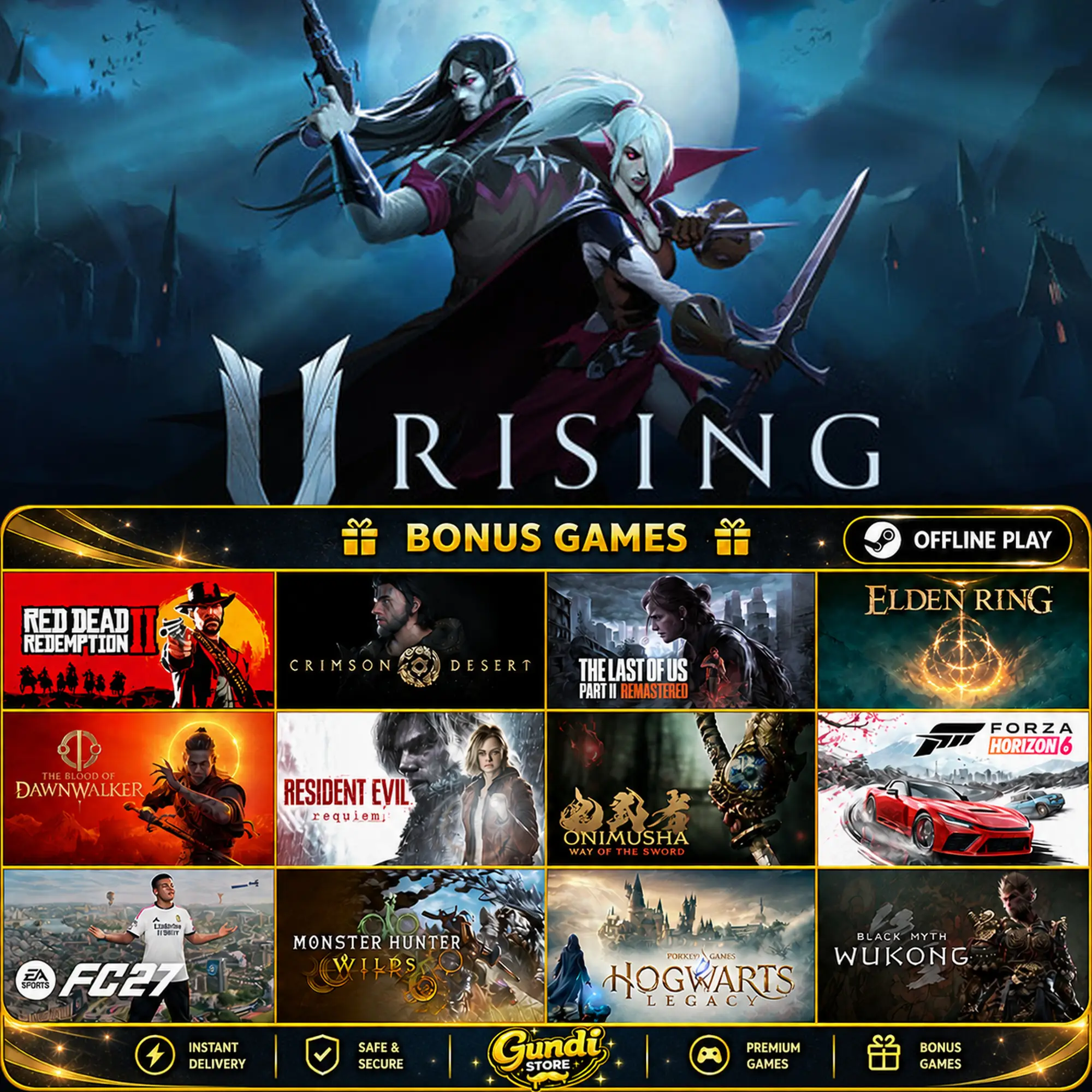 [AUTO CODE] - V Rising + BONUS GAME