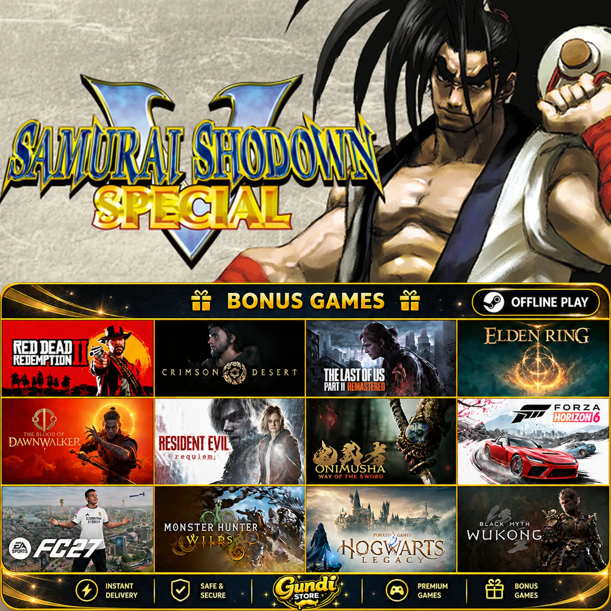 [AUTO CODE] - SAMURAI SHODOWN V SPECIAL _ サムライスピリッツ零スペシャル + BONUS GAME