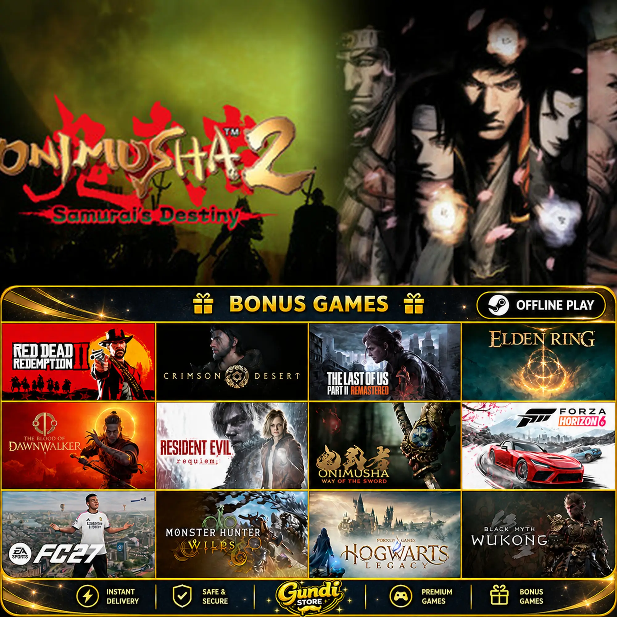 [AUTO CODE] - Onimusha 2_ Samurai's Destiny + BONUS GAME