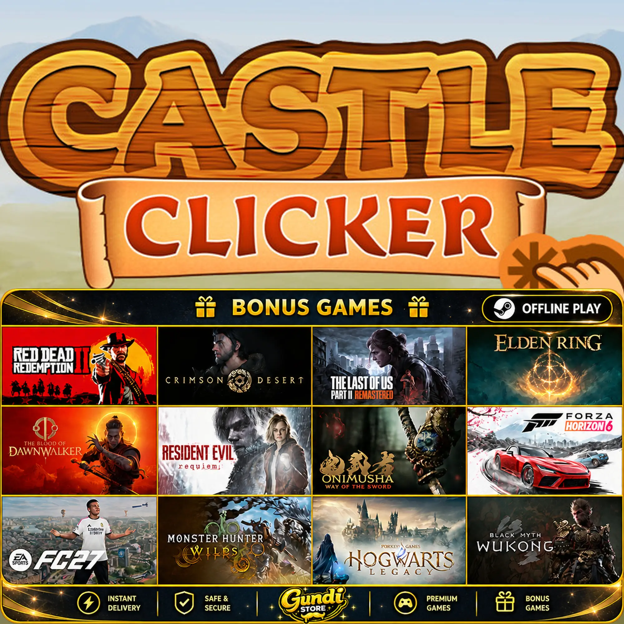 [AUTO CODE] - Castle Clicker + BONUS GAME