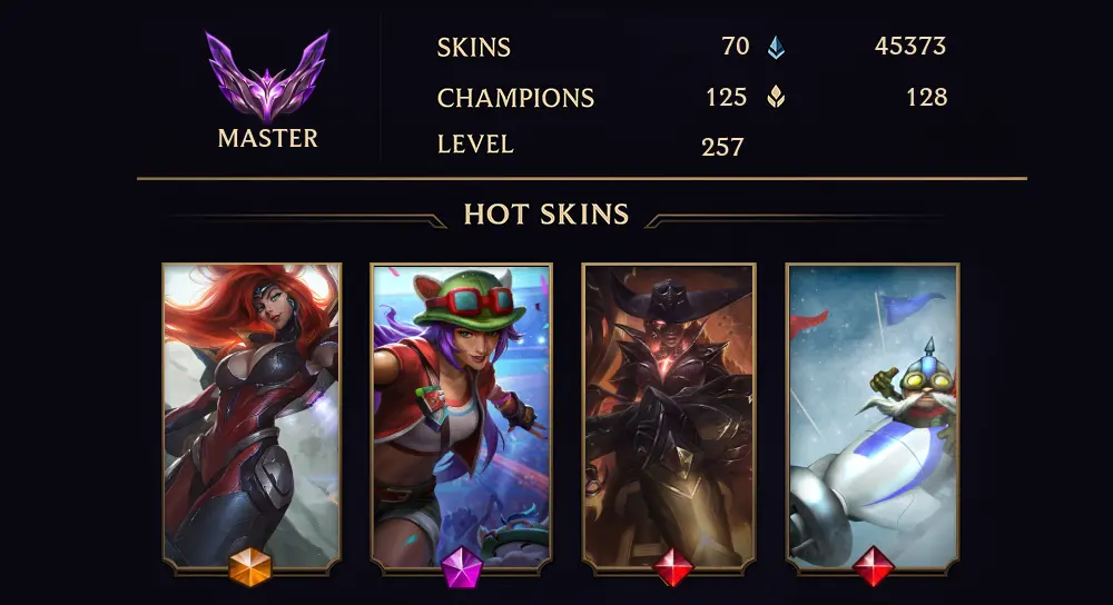 MASTER I - 257 LVL - 70 SKIN