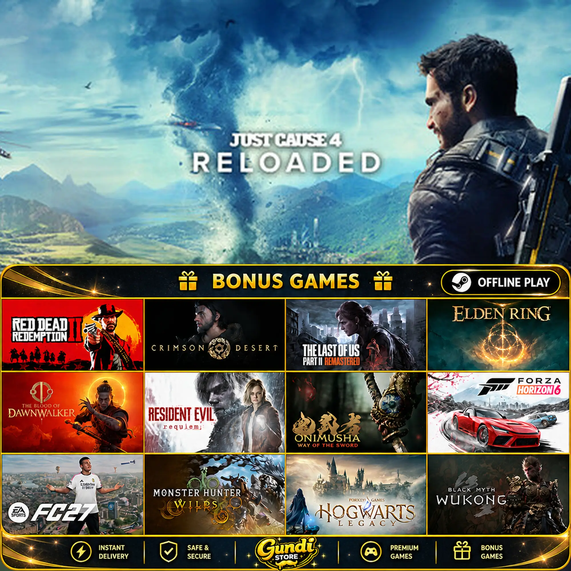 [AUTO CODE] - Just Cause 4 Reloaded + BONUS GAME
