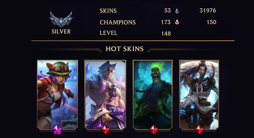 SILVER I - 148 LVL - 53 SKIN