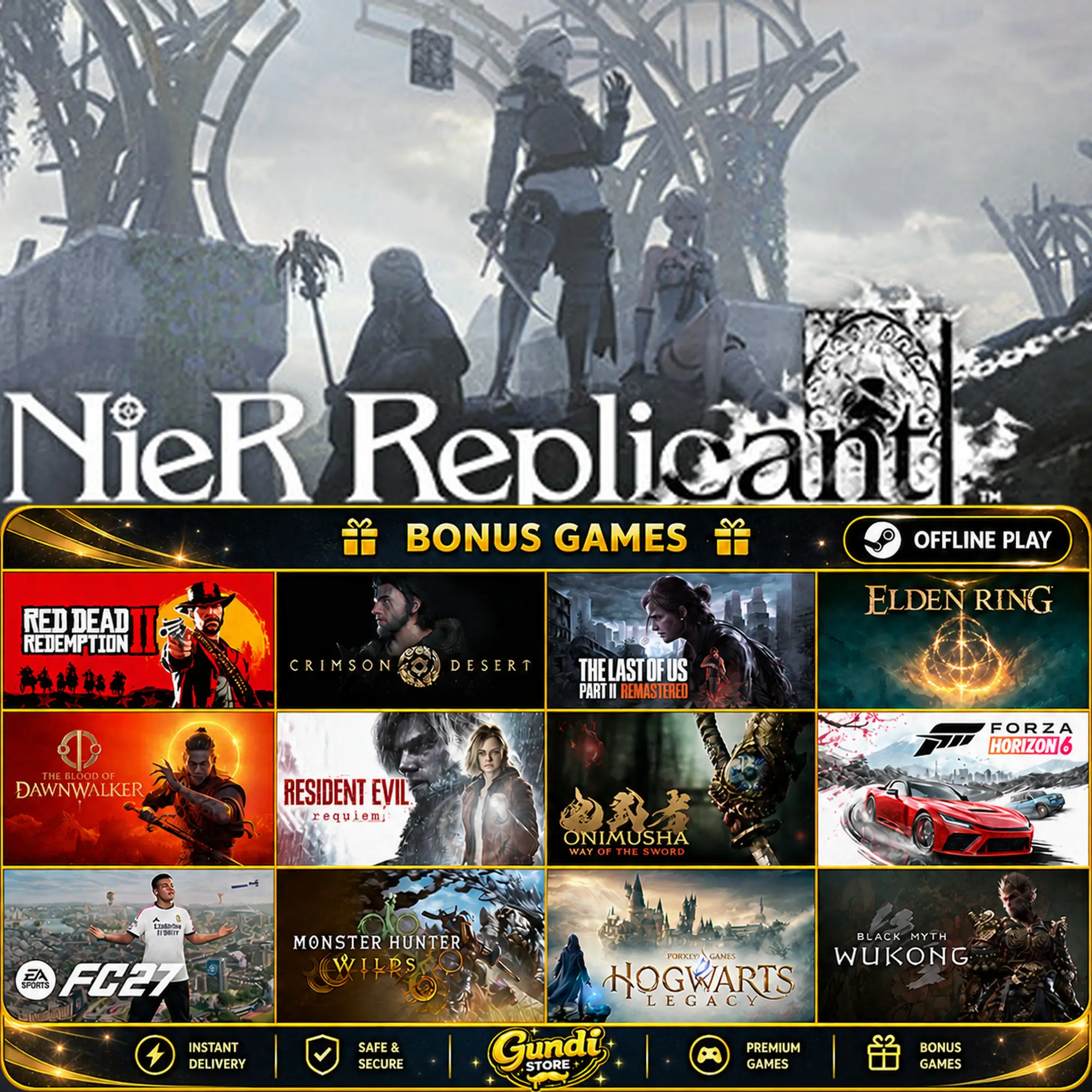 [AUTO CODE] - NieR Replicant™ ver.1.22474487139 + BONUS GAME
