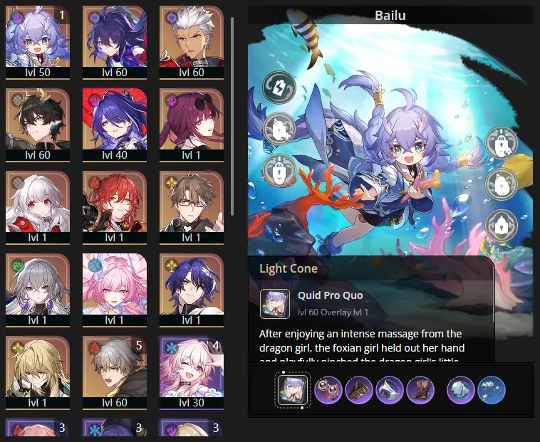 EU - Trailblaze Level: 30 - 10 CHARACTERS - Bailu - Seele - Archer - Dan Heng • Permansor Terrae - Acheron - Kafka - Clara - Himeko - Welt - Bronya - Cyrene