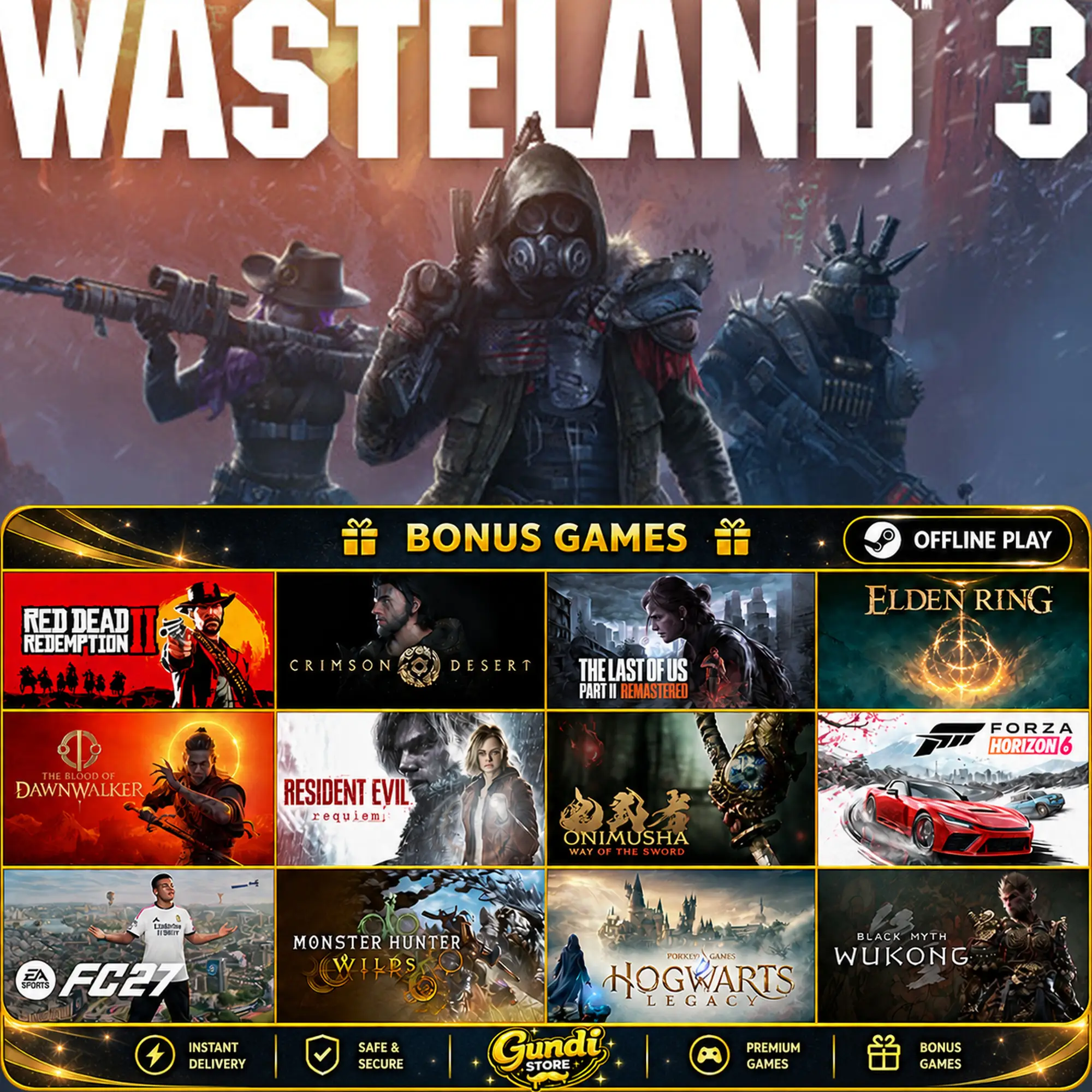 [AUTO CODE] - Wasteland 3 + BONUS GAME