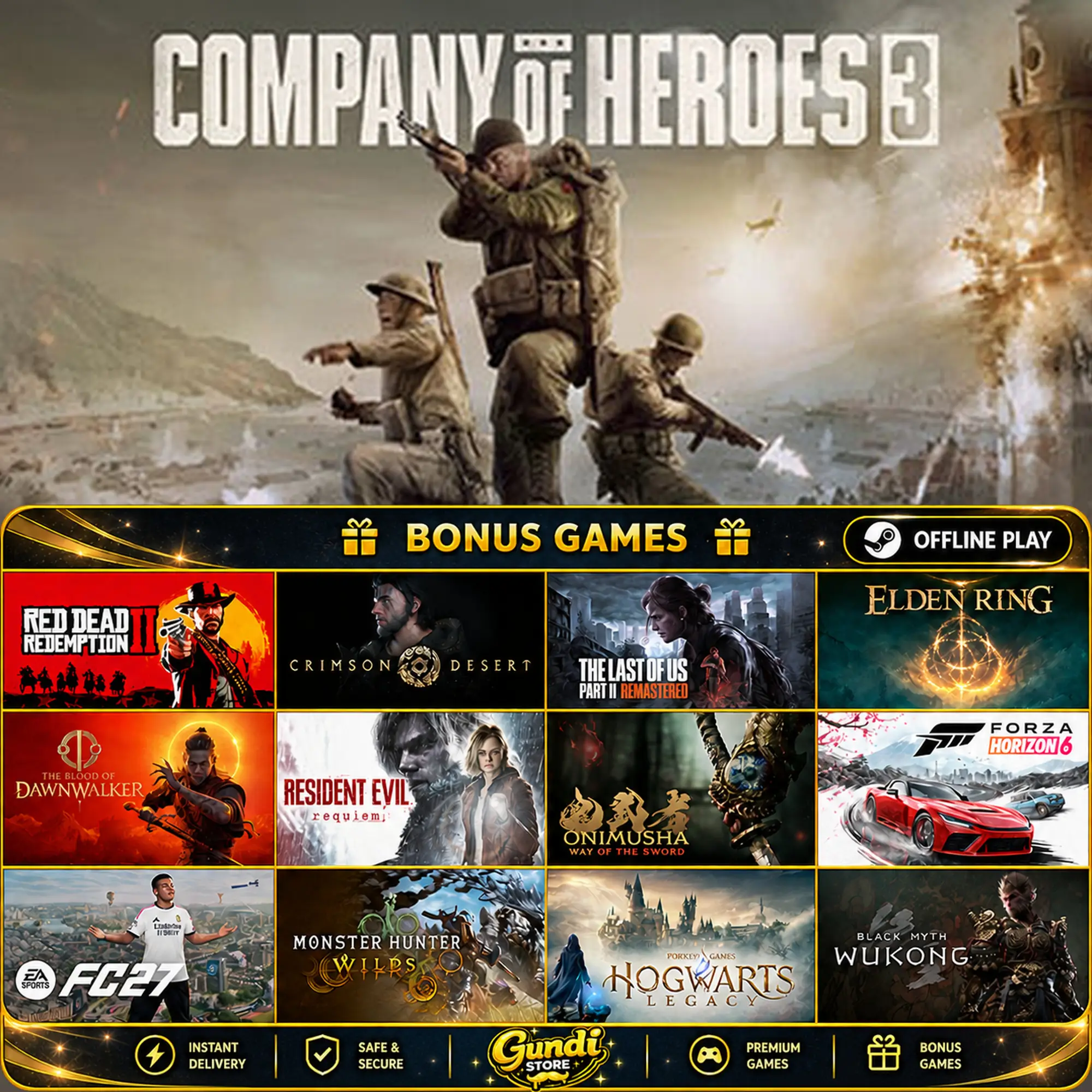 [AUTO CODE] - Company of Heroes 3 + BONUS GAME