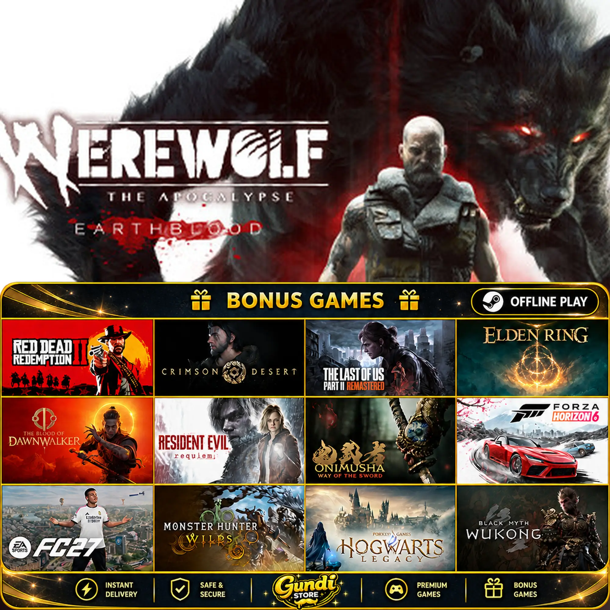 [AUTO CODE] - Werewolf_ The Apocalypse - Earthblood + BONUS GAME