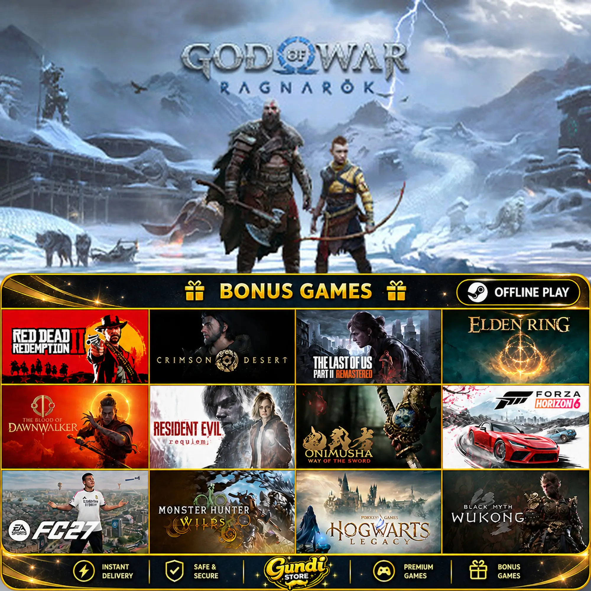 [AUTO CODE] - God of War Ragnarök + BONUS GAME