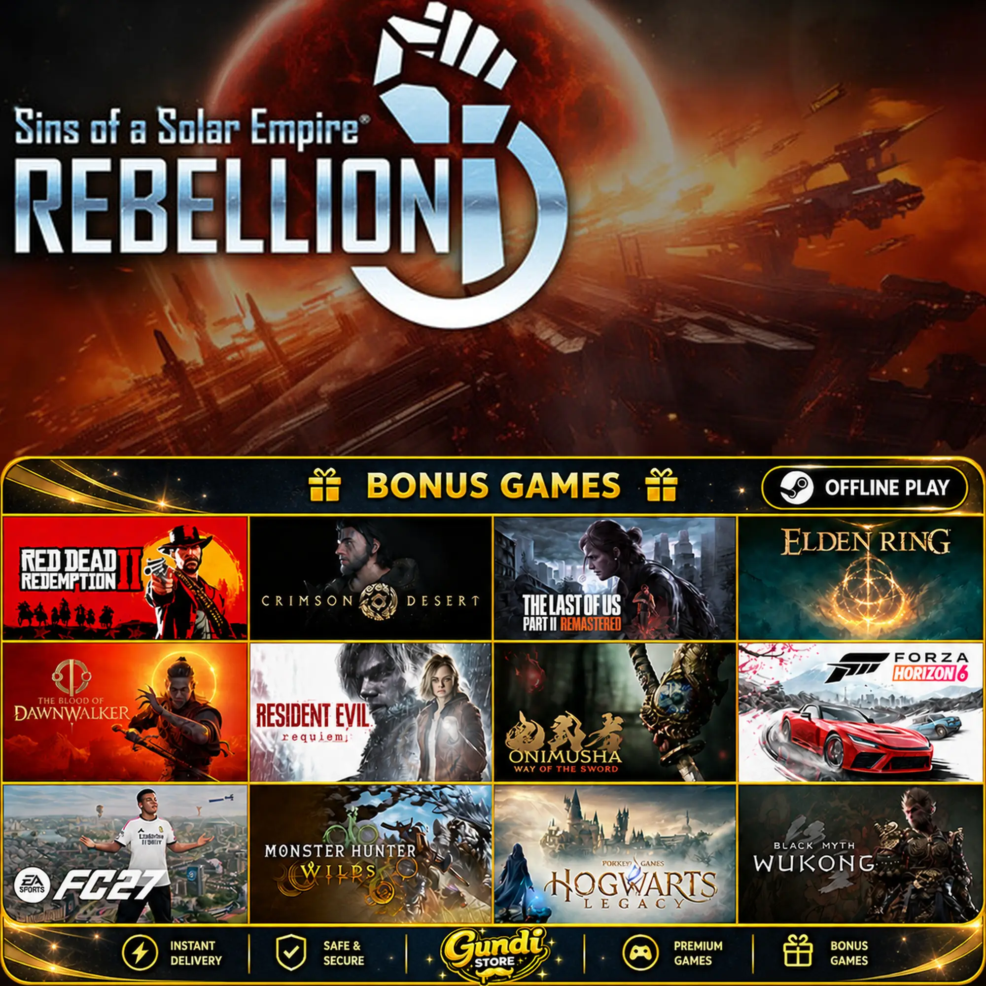 [AUTO CODE] - Sins of a Solar Empire_ Rebellion + BONUS GAME