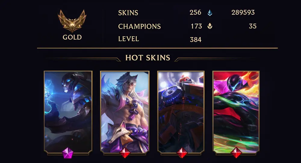 GOLD II - 384 LVL - 256 SKIN