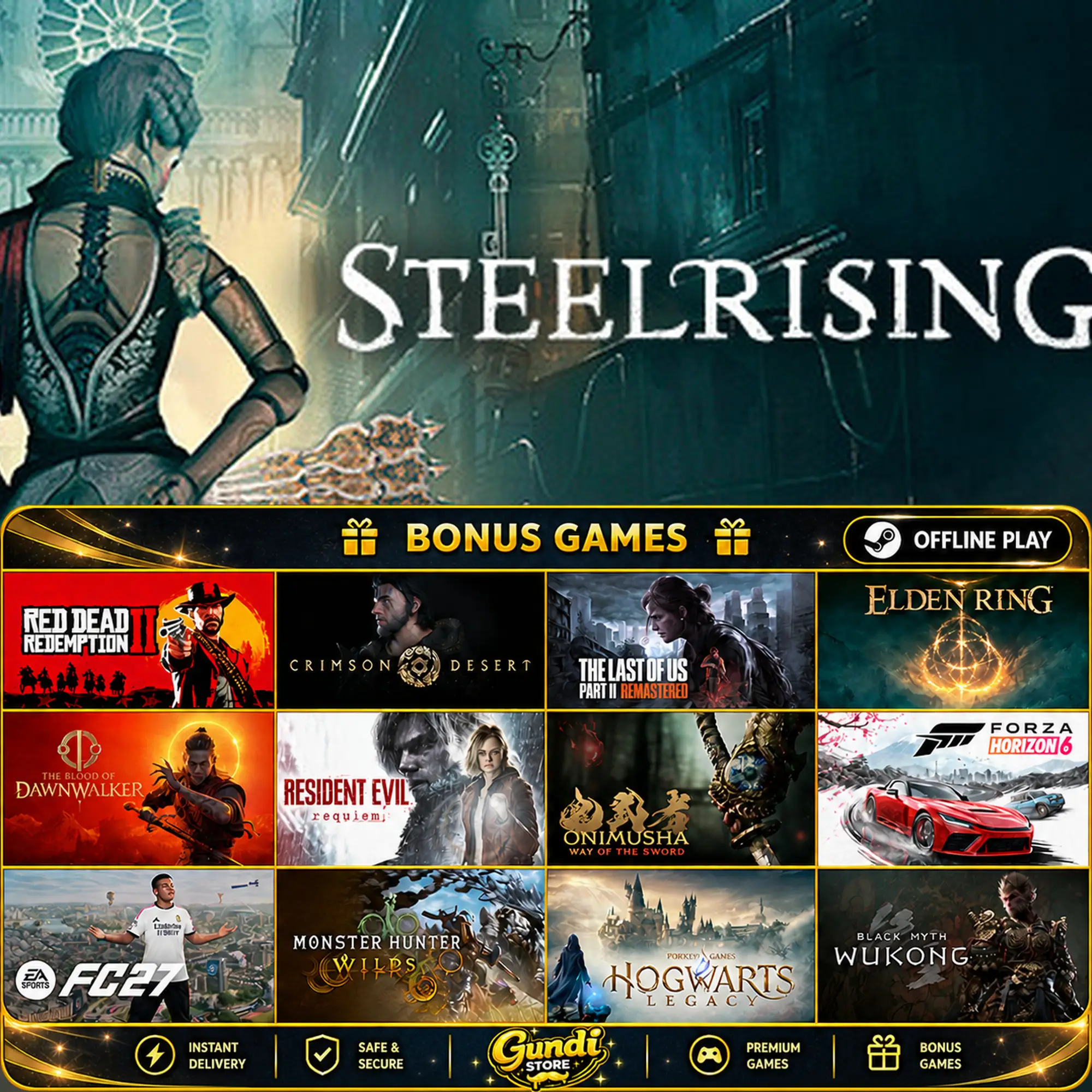 [AUTO CODE] - Steelrising + BONUS GAME