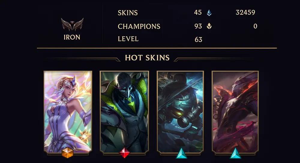 IRON I - 63 LVL - 45 SKIN