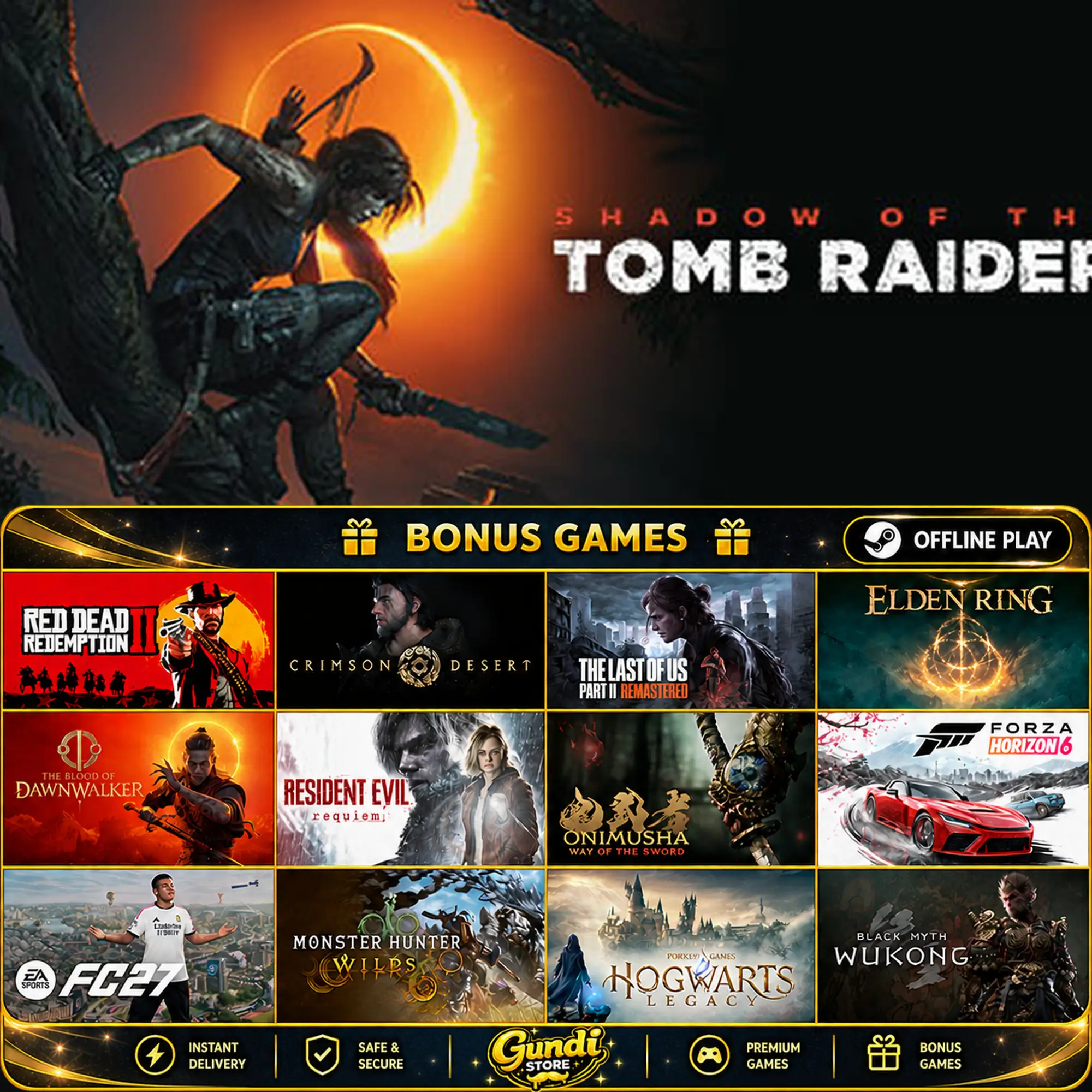 [AUTO CODE] - Shadow of the Tomb Raider_ Definitive Edition + BONUS GAME