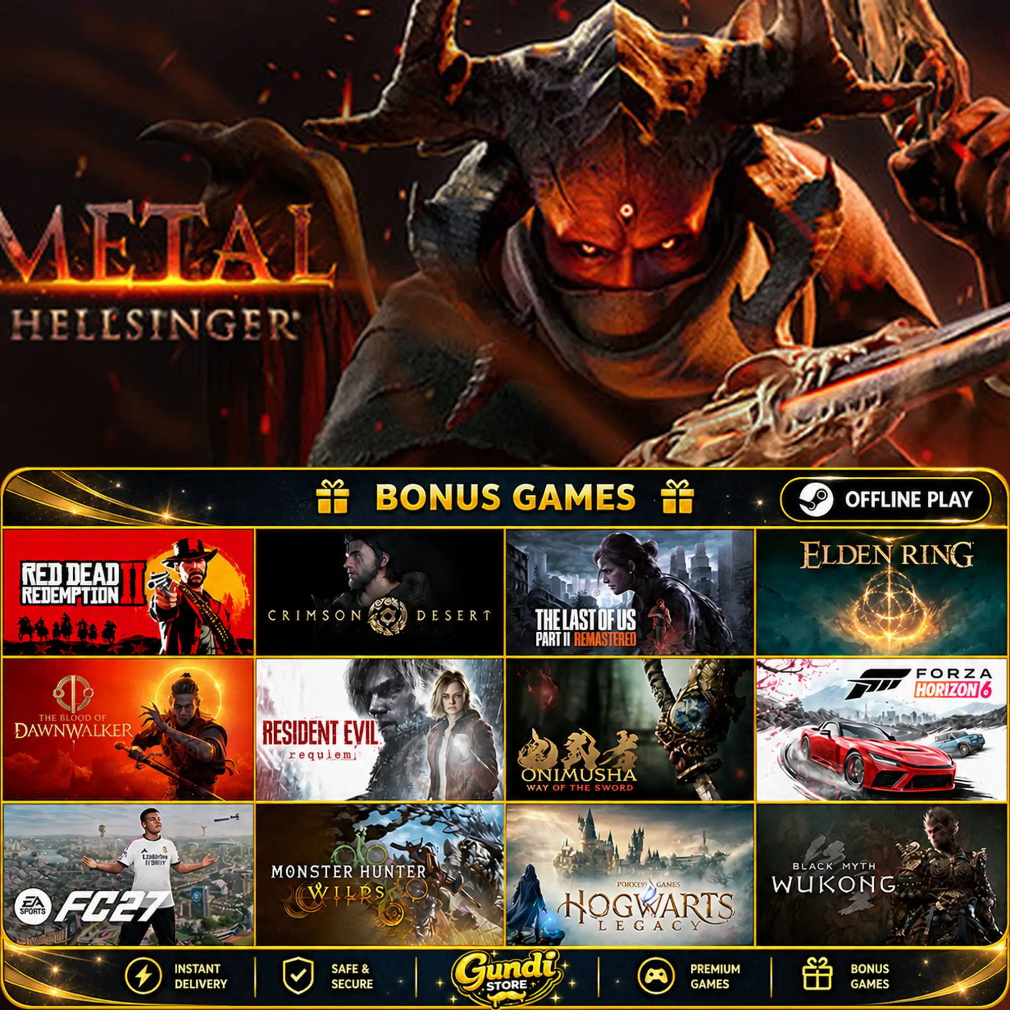 [AUTO CODE] - Metal_ Hellsinger + BONUS GAME
