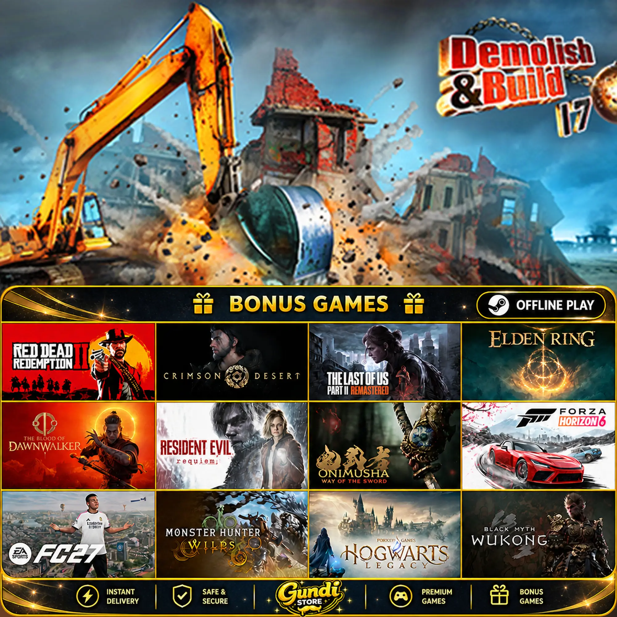 [AUTO CODE] - Demolish & Build 2017 + BONUS GAME