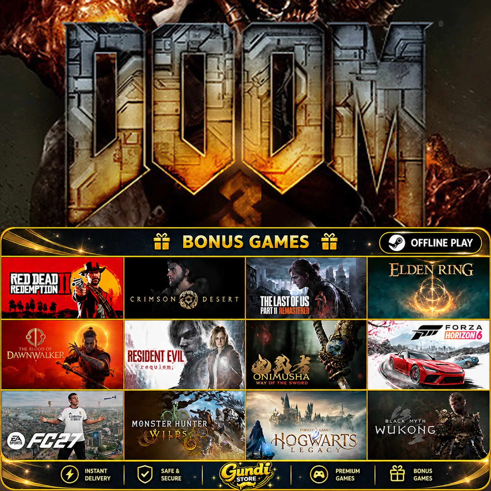 [AUTO CODE] - DOOM 3 + BONUS GAME