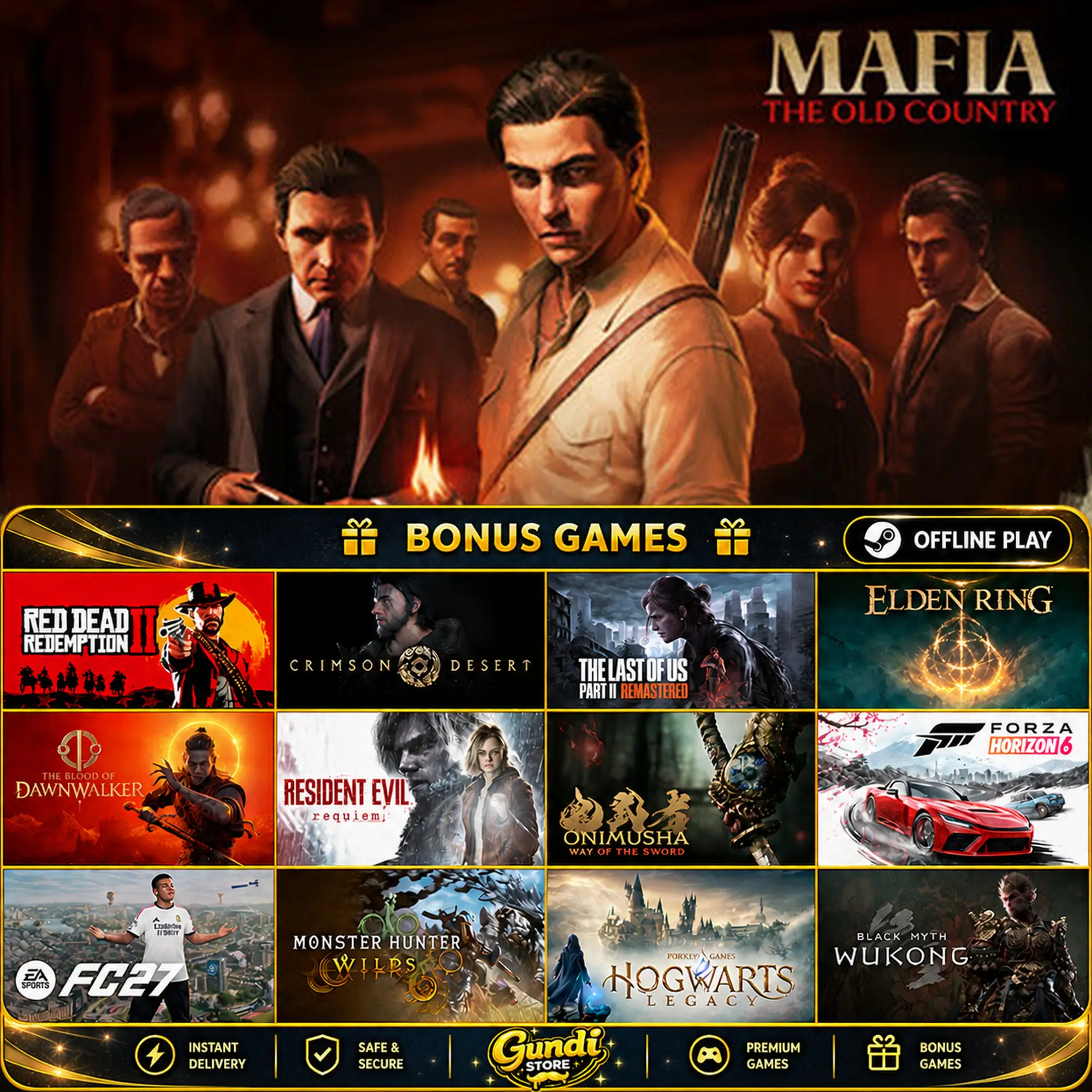 [AUTO CODE] - Mafia_ The Old Country + BONUS GAME