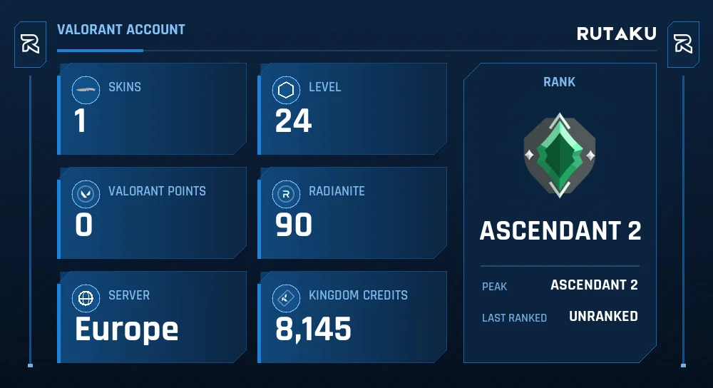 ASCENDANT 2 - 24 LVL - 1 SKIN