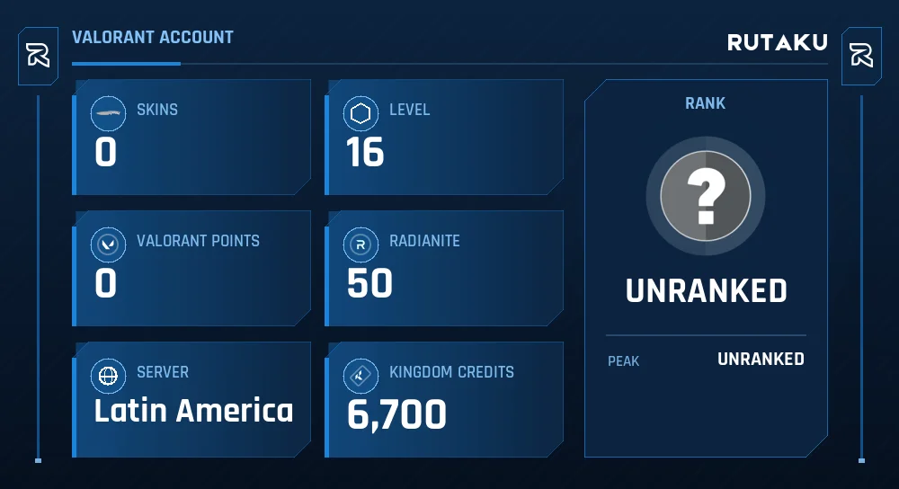 UNRANKED - 16 LVL - 0 SKIN