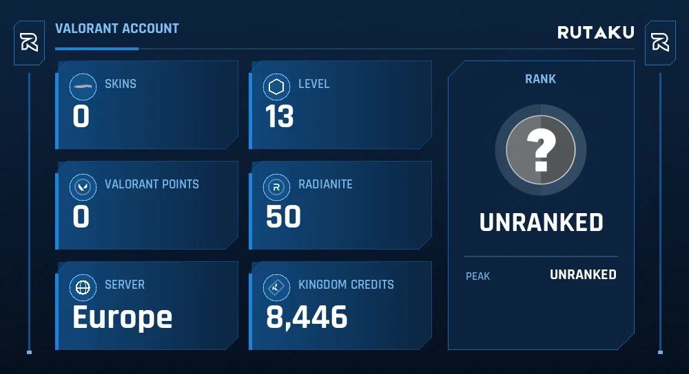 UNRANKED - 13 LVL - 0 SKIN