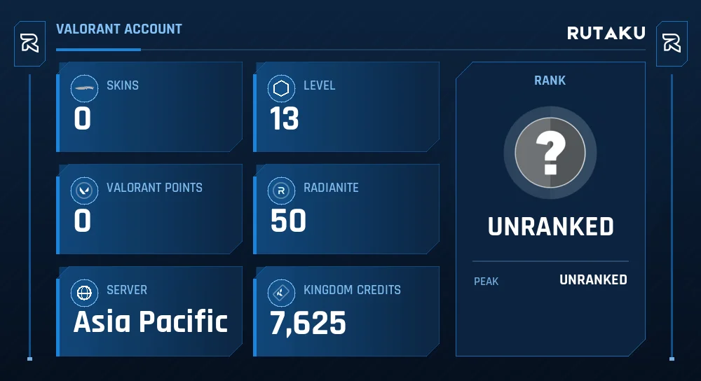 UNRANKED - 13 LVL - 0 SKIN