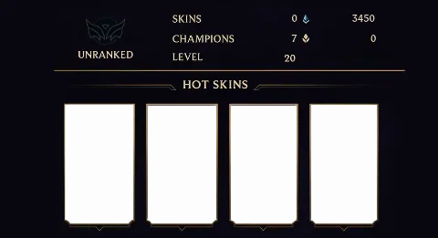 UNRANKED - 20 LVL - 0 SKIN