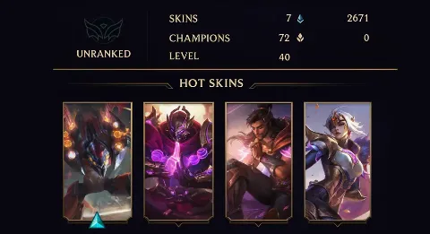 UNRANKED - 40 LVL - 7 SKIN