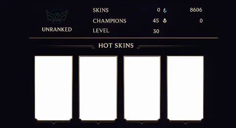 UNRANKED - 30 LVL - 0 SKIN