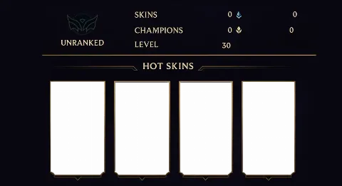 UNRANKED - 30 LVL - 0 SKIN