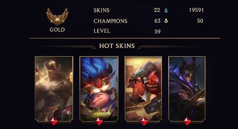 GOLD I - 59 LVL - 22 SKIN