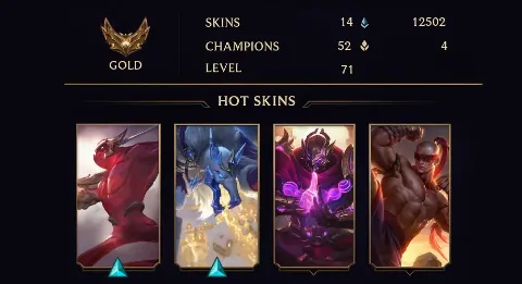 GOLD I - 71 LVL - 14 SKIN