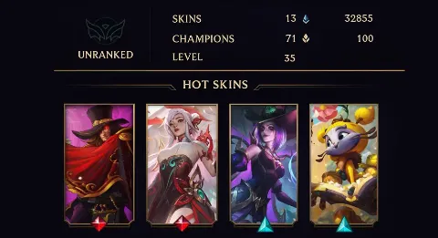 UNRANKED - 35 LVL - 13 SKIN