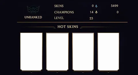 UNRANKED - 23 LVL - 0 SKIN