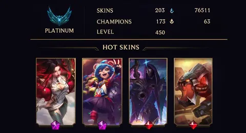 PLATINUM III - 450 LVL - 203 SKIN