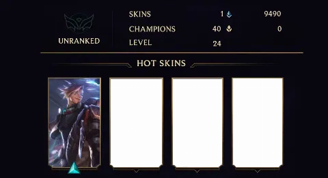 UNRANKED - 24 LVL - 1 SKIN